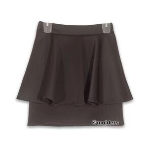 Tobi Solid Black Peplum Short Mini Skirt Size Small Goth Alternative Punk